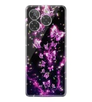 General Mobile Era 50 Kılıf Boutique Baskılı Resimli Pembe Neon Kelebekler Pcode -100