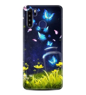 Reeder P13 Blue Max Kılıf Desenli Silikon Neon Butterflys
