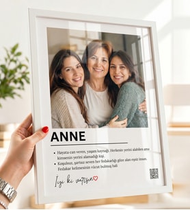 Anneler Günü Hediyesi, Kişiye Özel Anne Temalı Fotoğraflı Çerçeve Tablo – Anlamlı Anne Hediyesi
