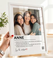 Anneler Günü Hediyesi, Kişiye Özel Anne Temalı Fotoğraflı Çerçeve Tablo – Anlamlı Anne Hediyesi