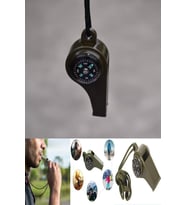 Termometre Ve Pusulalı Yüksek Sesli Arama Kurtarma Deprem Bölgesine Uygun Termometre Pusulalı Düdük