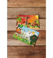 Okul Öncesi Başlangıç Yapboz Kızılderili Ve Hayvanlar Alemi Ahşap Puzzle Set