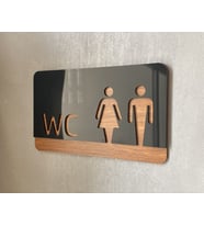 Siyah&Ceviz Mdf Serisi WC Levhası