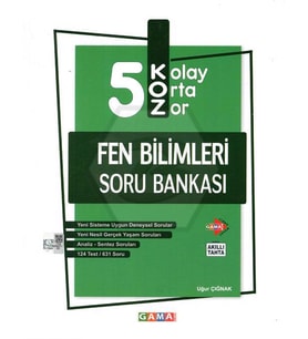Gama 5.Sınıf Koz Fen Bilimleri Soru Bankası (Beyaz)