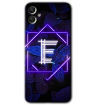 Galaxy A05 Kılıf HD Desen Baskılı Kılıf - Dark Neon Yaprak E Harfi