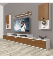 Decoraktiv Ekoflex 270DA Mdf Tv Ünitesi Tv Sehpası - Beyaz Ceviz (Beyaz - Ceviz)