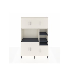 Hyperion Dolap 10 Raflı 6 Kapaklı 132x44x195 Aytaşı-Aytaşı/Antrasit