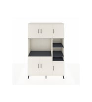 Hyperion Dolap 10 Raflı 6 Kapaklı 132x44x195 Aytaşı-Aytaşı/Antrasit