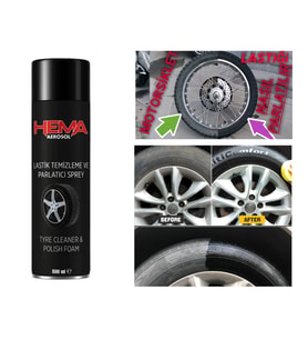 LASTİK PARLATICI [SPREY AĞIZLIK] 500ml HEMA - MOTOSİKLET/OTO