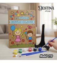 Destina Ahşap Mandala Boyama Seti- Ahşap Boyama- Model 279
