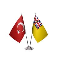 Niue İkili  Masa Bayrağı