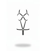 Mulvxbrf Brf02 Siyah Body Harness Metal Halkalı Çapraz Vücut Kuşamı - Brf240 (Mulvix)