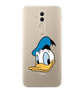 Huawei Mate 20 Lite  Kamera korumalı Kapak Donald Duck Tasarımlı  Şeffaf Kılıf
