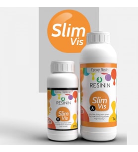 Resinin Slim Vis 1500 Gr A+B Yoğun Kıvamlı Şeffaf Reçine