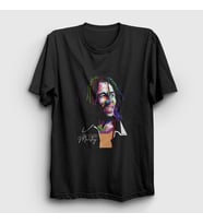 Presmono Unisex Siyah Look Bob Marley T-Shirt 265258tt
