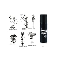 Zarif Kadın Spray Tattoo Geçici Dövme Seti Dark Sprey Dövme Kiti