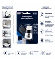 12 ADET MUSLUK UCU FİLTRESİ 2 FONKSİYONLU 360° DERECE DÖNEBİLEN BAŞLIK 16-19MM CAŞLIK ÇAPI (5343)