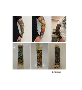 Giyilebilir Dövme 3 Çift 6 Adet Kol Çorap Dövmesi Sleeve tattoo Set7