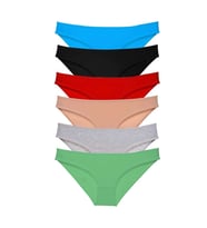 6 adet Süper Eko Set Likralı Kadın Slip Külot Renk 2