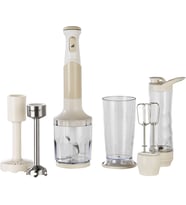 1200 W El Blender Seti – 800 ml Hazne, 5 Parça Aksesuar, Metal Konektör Vanilya Krem