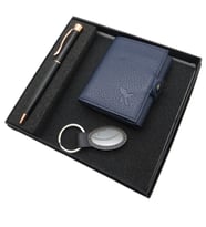 Signator D299 İsme Özel Set - Deri Kartlık + Anahtarlık  + Kalem Seti  İsme Özel Hediyelik Set (Karışık)
