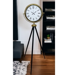 Gold Roma Rakamlı Lüks Tripod Ayaklı Saat (Standart)