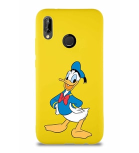 Huawei P20 Lite Soft Premier Kapak Donald Duck-C Tasarımlı Silikon Kılıf - Sarı (Şeffaf)