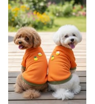 Ice Cream and Pineapple  Turuncu Haki Köpekler İçin Polar Sweatshirt