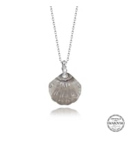 Swarovski Crystal Taşlı Deniz Kabuğu Gümüş Kadın Kolye