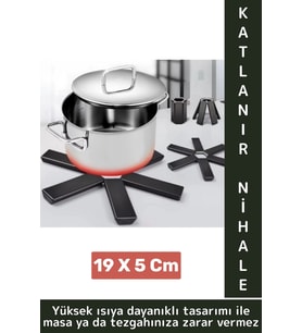 Yüksek Isıya Dayanıklı Kaymaz Yapışmaz Tencere Tava Masa Tezgaha Zarar Vermez Katlanabilir Nihale
