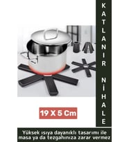 Yüksek Isıya Dayanıklı Kaymaz Yapışmaz Tencere Tava Masa Tezgaha Zarar Vermez Katlanabilir Nihale