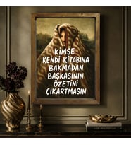 BK Gift Vintage Klasik Sanat Esprili Sözlü Masif Ahşap Çerçeveli Dekoratif Tablo - 16