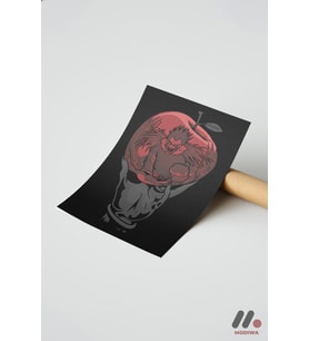 Death Note Elma Anime Poster, Çerçevesiz Yüksek Kalite Duvar Afişi - Anime Severlere