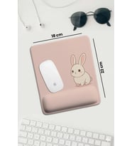 SonicTouch Pembe Bilek Sevimli Yavru Taşvanım Dikdörtgen Pürüzsüz Yüzey Ergonomik Mouse Pad 18x22cm