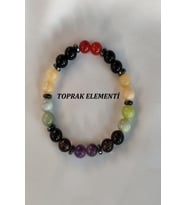 8 MM TOPRAK ELEMENTİ DOĞAL TAŞ BİLEKLİK (AMETİST, DUMANLI KUVARS, ZEBERCET,KALSİT, ONİKS, YILDIZ KUVARS )