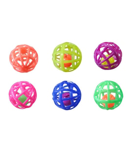 KEDİ TOPU KAFESLİ 3 NO 4 cm Çap ( 6 Adet )