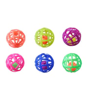KEDİ TOPU KAFESLİ 3 NO 4 cm Çap ( 6 Adet )