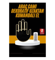 Mey İthalat® Uzaktan Kumandalı Araba Parmak Hareketi Işığı Parmak Işığı LED Araba Arka Pencere