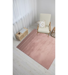Dream Color Pembe Yumuşak Yüzeyli Kaymaz Makinede Yıkanabilir Halı