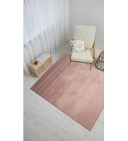 Dream Color Pembe Yumuşak Yüzeyli Kaymaz Makinede Yıkanabilir Halı