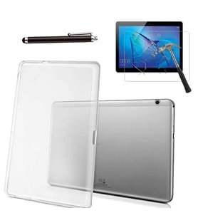 Huawei MediaPad T3 10 inç Uyumlu Şeffaf Kılıf Cam Kalem Set
