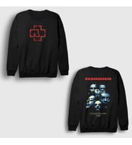 Presmono Unisex Siyah Movie V2 Rammstein Sırt Baskılı Sweatshirt 517583tt