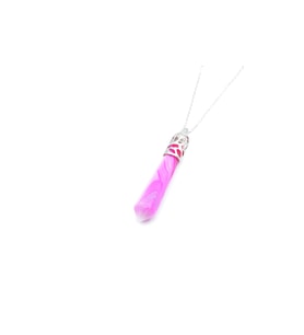 HAKİKİ ÇİZGİLİ PEMBE AKİK KOLYE UCU 1.KALİTE 002