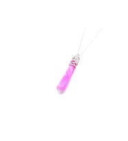 HAKİKİ ÇİZGİLİ PEMBE AKİK KOLYE UCU 1.KALİTE 002