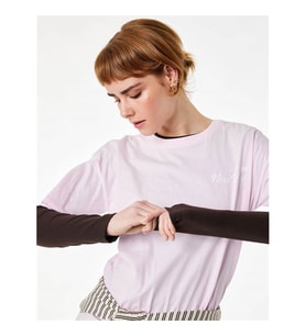 Koton Rahat Kalıp Pembe Kadın T-Shirt 6SAL10111IK