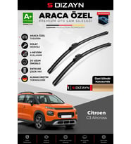 S-Dizayn Citroen C3 Aircross Ön Cam Silecek Seti 2017-2024 Premium Araca Özel 65-40 Cm A+ Kalite