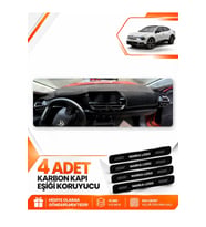 CITROEN C4X DİSPLAYSİZ (2020-2026) Uyumlu Ön Torpido Koruma Kılıfı Halısı - Siyah