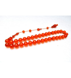 Ateş Kehribar Tesbih Küre Kesim 12*12 mm (KHR-11100)