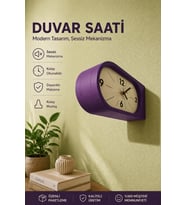 Çift Taraflı Duvar Saati Modern Tasarım Dekoratif Sessiz Mekanizma Salon Ofis Saat