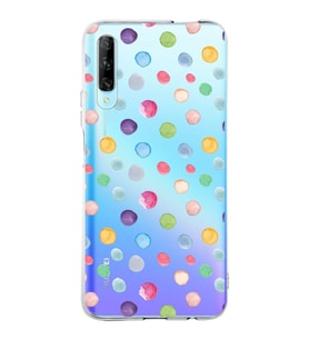 PrintiFy Huawei P Smart Pro ile Uyumlu 1mm Slim Fit Water Color 6 Baskılı Şeffaf  Kılıf